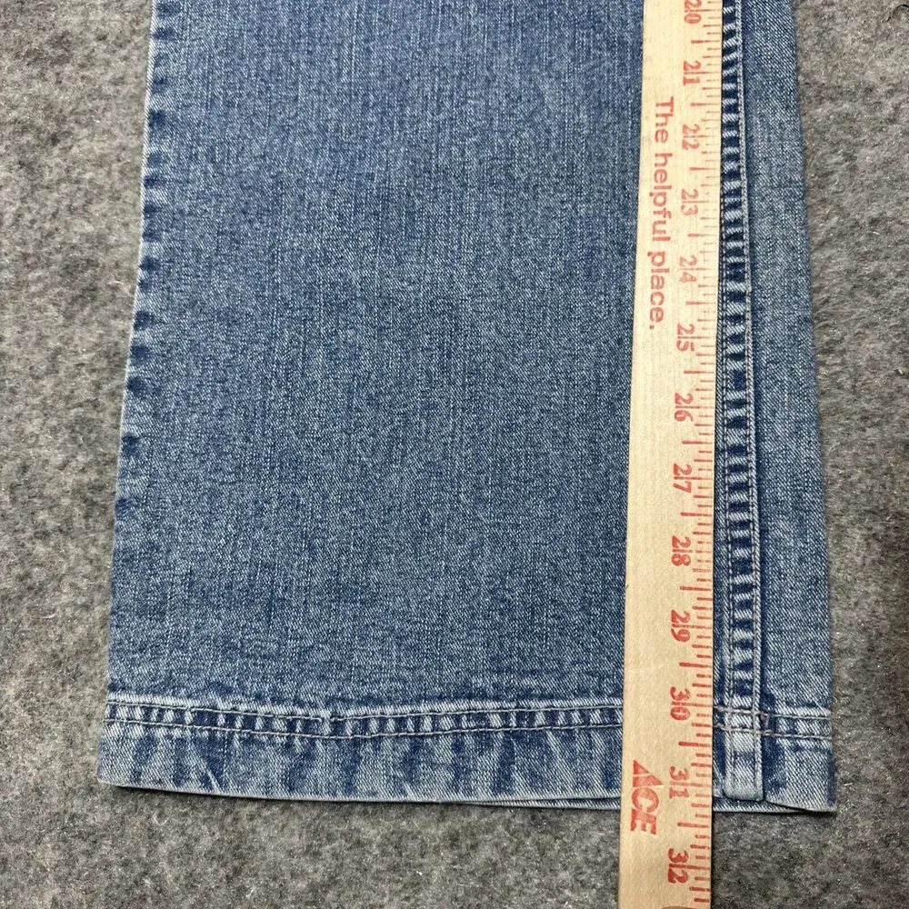 Vintage New Mossimo Gene Wide Leg Side Zip Jeans‎ Women's Size 29 Light Blue